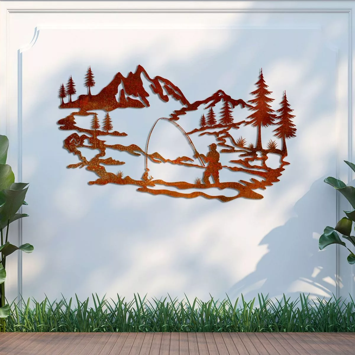 Fishing-metal-garden-art-fence-wall Fishing-metal-garden-art-fence-wall