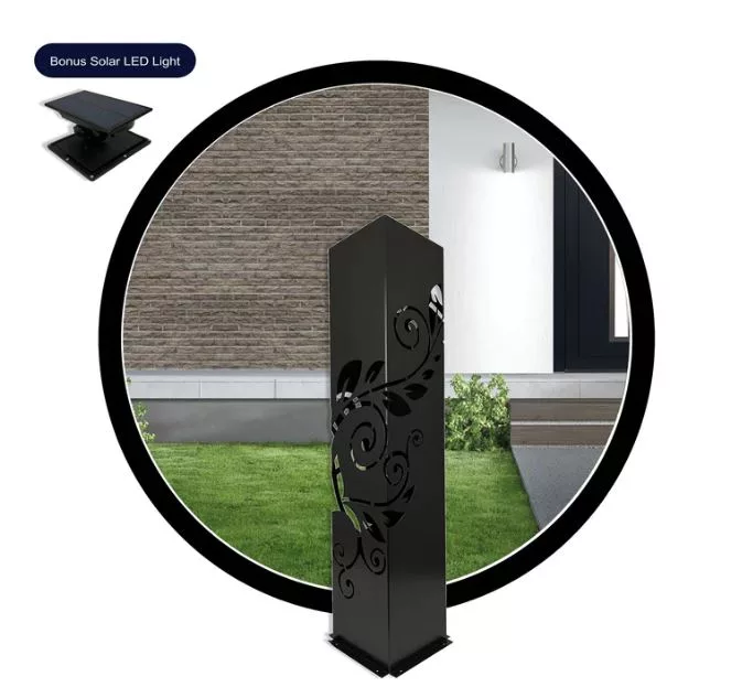Leaves Powder Coated Black landscaping decor