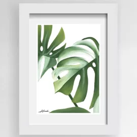 monstera botanical print