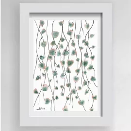 String of Hearts Print