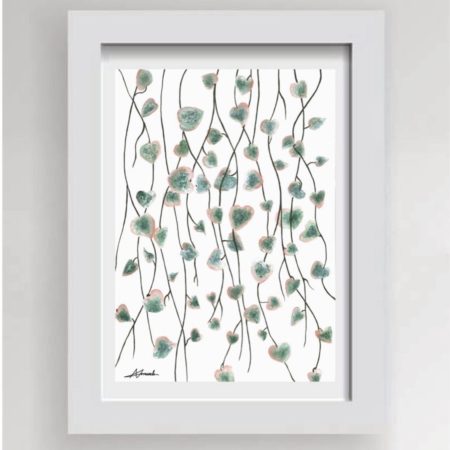 String of Hearts Print