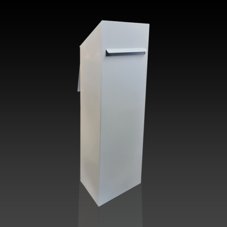 white free standing letterbox