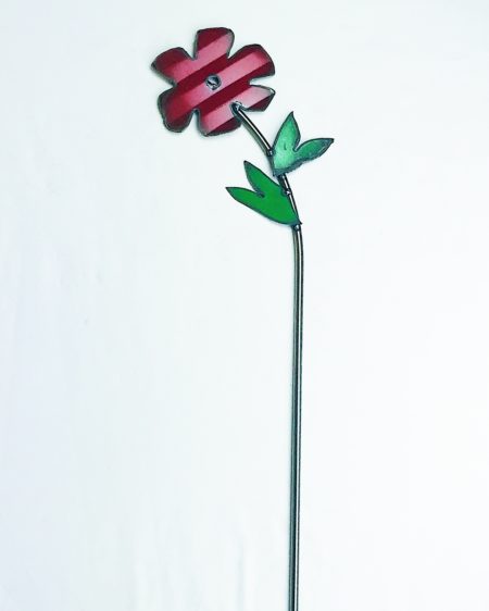 metal daisy red stem