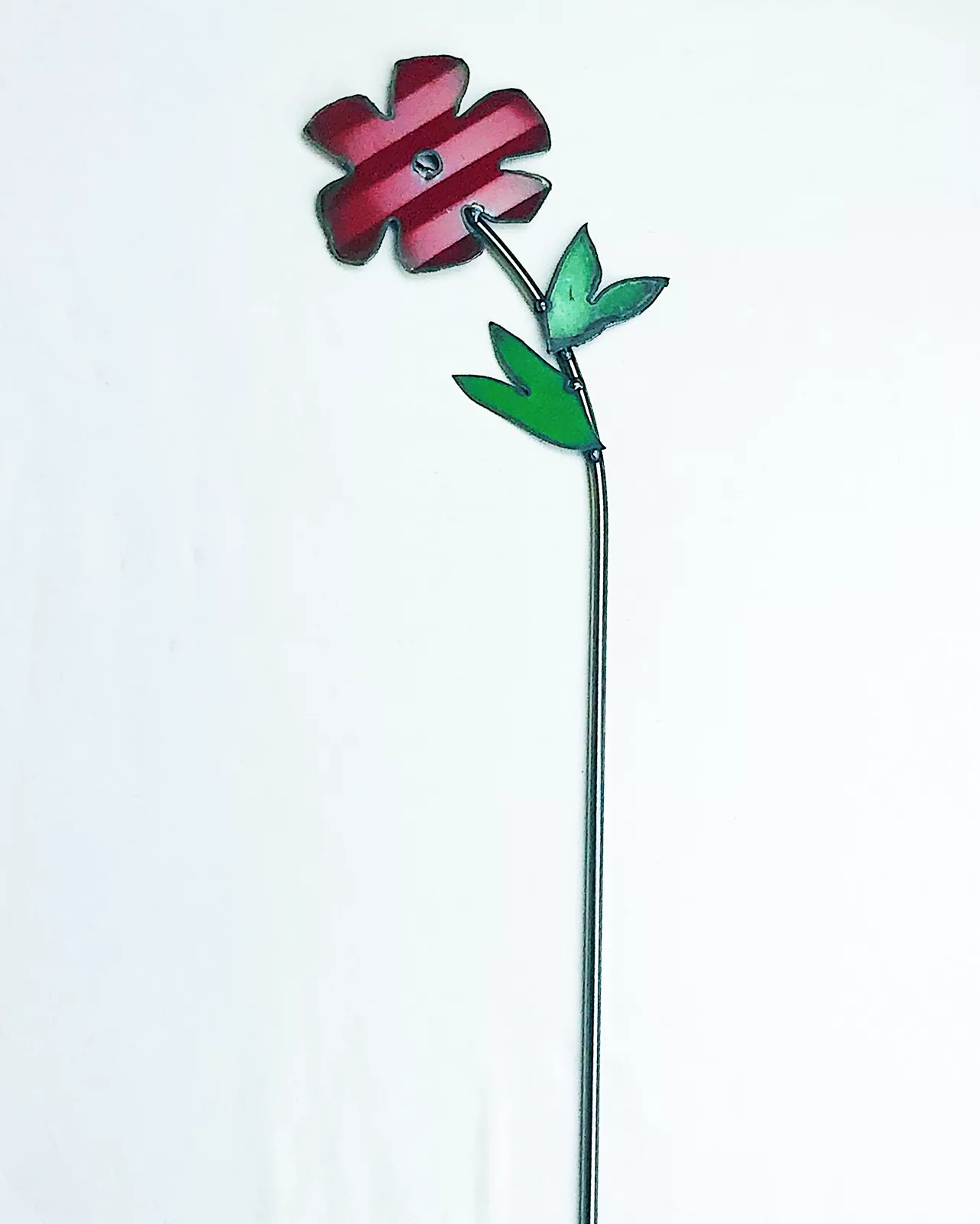 Sunflower_Bantam_ metal daisy red stem