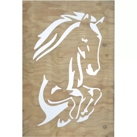 horse wooden privacy screen