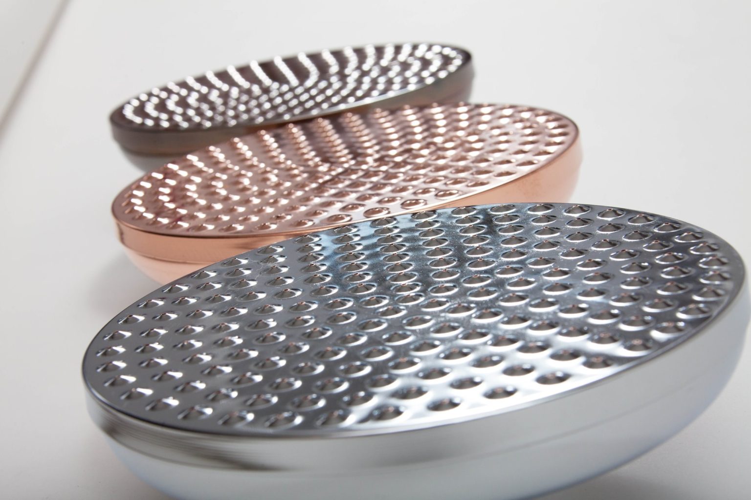 Polished Copper Rainmaker Shower Head NZ Made Ladybugs