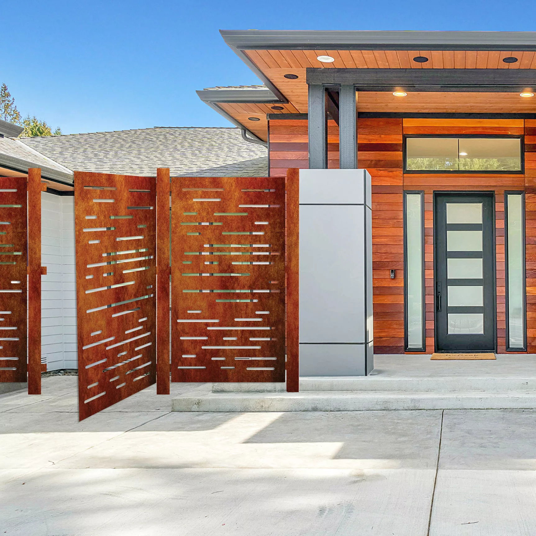 corten steel fence panels Fencing ideas nz
