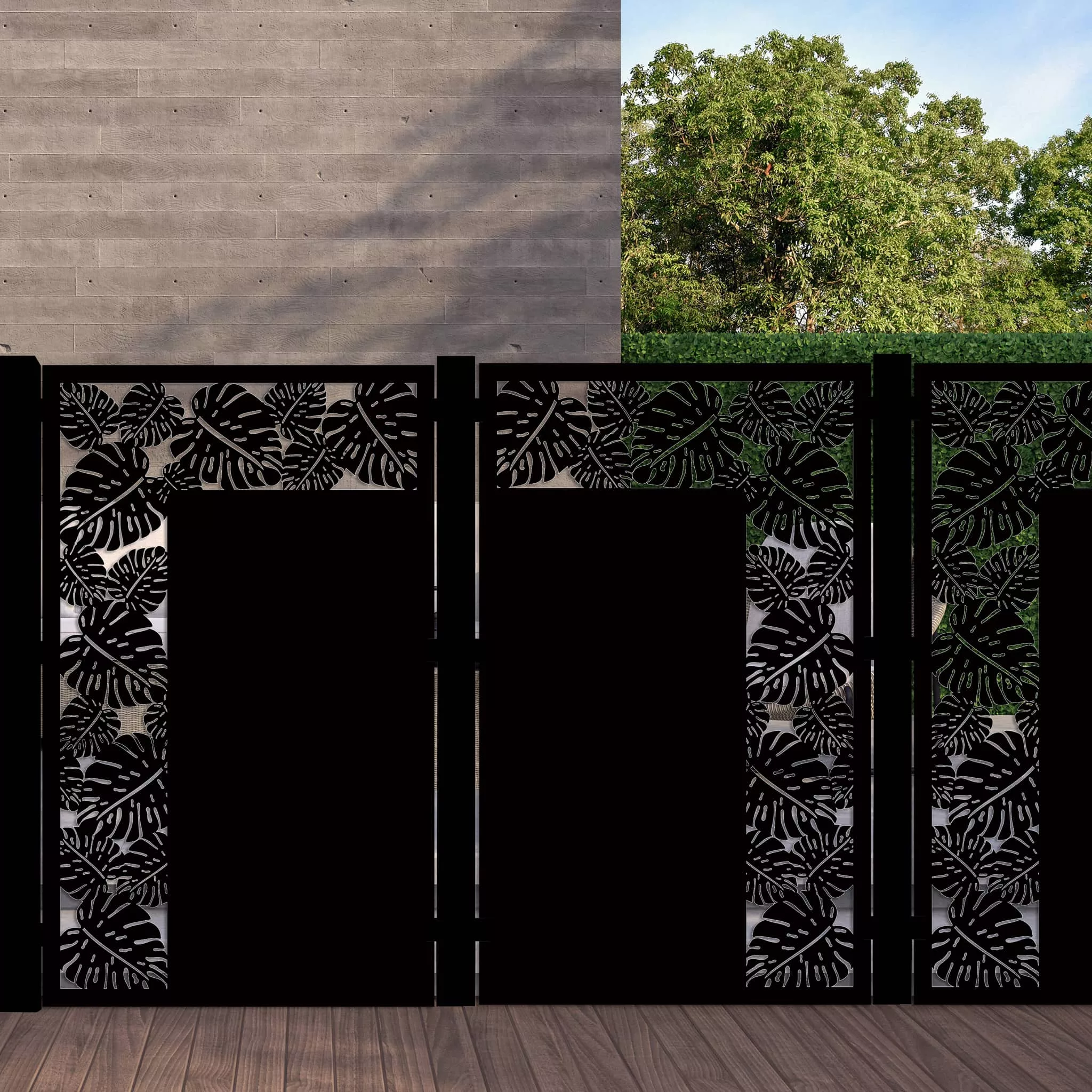 Monstera-Leaf-PC-Black