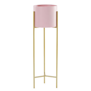 pink plant stand