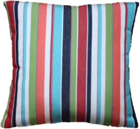 Striped outdoor cushion