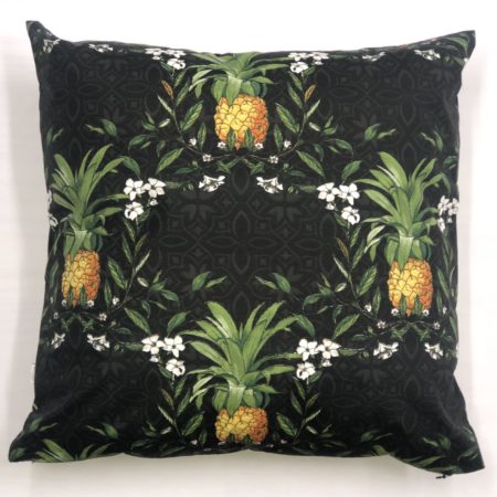 black pineapple resistant outdoor cushion