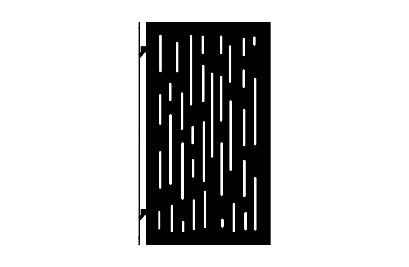 Vertical-Lines-Gate-1800-H-x-1000-Black black garden gate