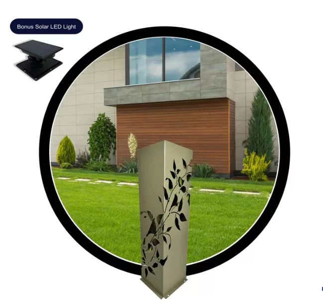 birds Sandblasted zinc spray exterior light pillar