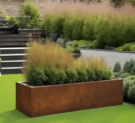 corten steel planters