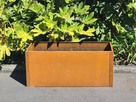 corten steel planter box