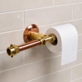 Copper toilet roll holder
